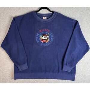 Disney Store Mickey & Friends Fleece Sweatshirt Men’s XL Navy